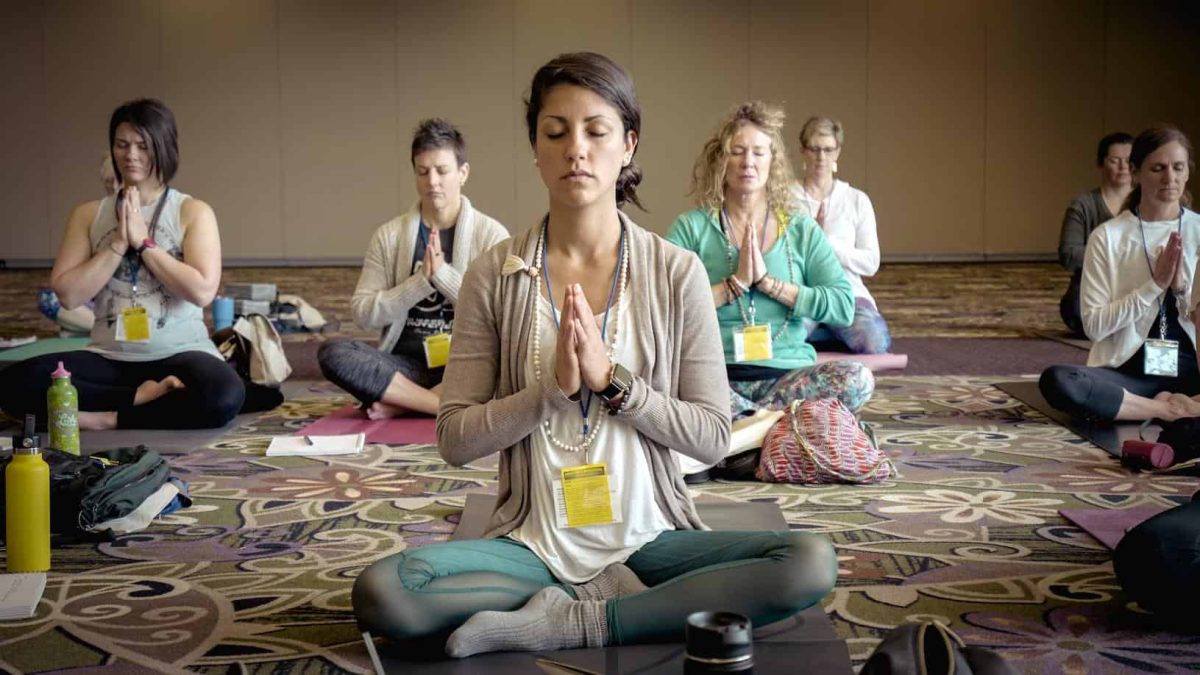 A meditation class.